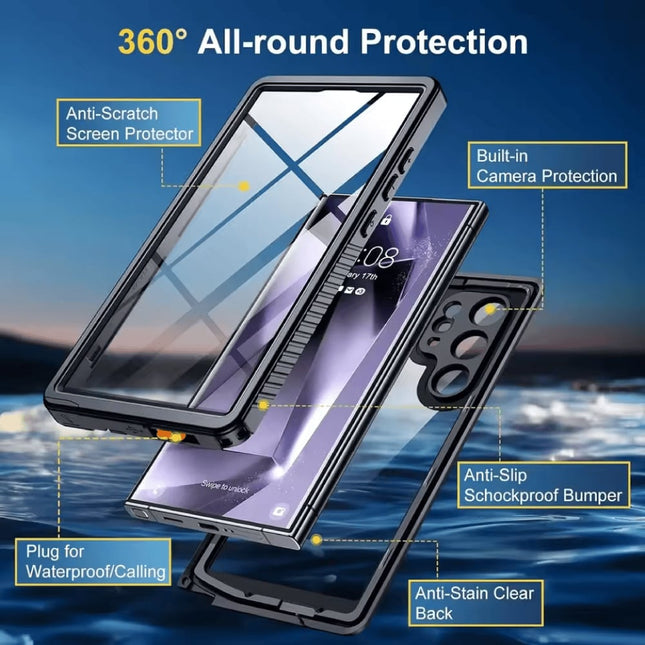 Samsung Galaxy S24 Waterdicht Hoesje - Full Body Heavy Duty Shockproof 360° Cover - Zwart
