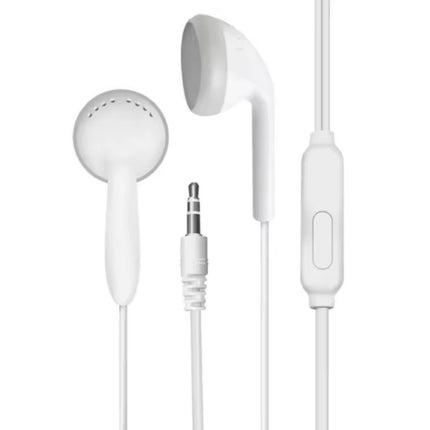 Oordopjes met Microfoon en Controls - 3.5mm AUX Oortjes - 1,2m kabel - Bedrade Oortelefoon - Wit