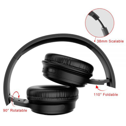 H1 Bluetooth 5.0 Koptelefoon Draadloze Headphones HiFi Stereo Zwart
