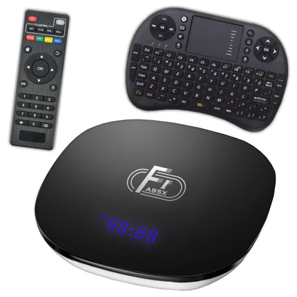 F1 A95X 4K TV Box Mediaspeler Android Kodi - 2GB RAM - 16GB Opslagruimte + Draadloos Toetsenbord