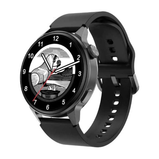 Smartwatch Fitness Sport Activity Tracker Horloge - NFC / ECG / GPS / IP68 - Silicoon Bandje Zwart