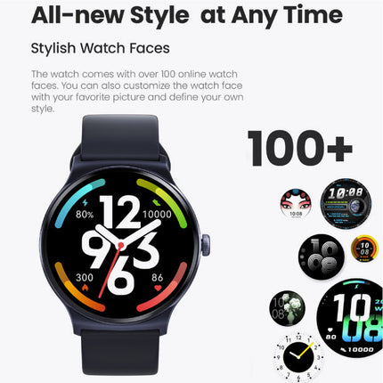 Solar Lite Smartwatch - Hartmonitor en Zuurstofmeter - Sport Activity Tracker Horloge - Silicoon Bandje Donkerblauw