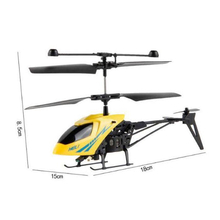 Desert Hawk Mini RC Drone Helikopter Speelgoed Gyro Lampjes Geel