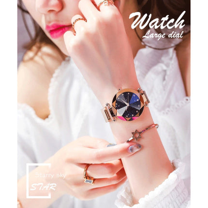 Starry Night Horloge Dames - Luxe Anoloog Kwarts Uurwerk voor Vrouwen Bruin