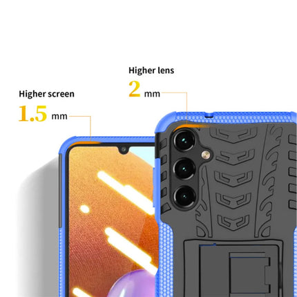 Samsung Galaxy A04S Hoesje met Kickstand - Shockproof Cover Case Groen