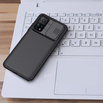 Xiaomi Mi 10T CamShield Hoesje  met Camera Slider - Shockproof Case Cover Cas TPU Zwart