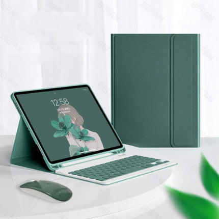 Toetsenbord Hoes voor iPad Pro (10.5") met Draadloze Muis - QWERTY Multifunctionele Keyboard Bluetooth Smart Cover Case Hoesje Groen