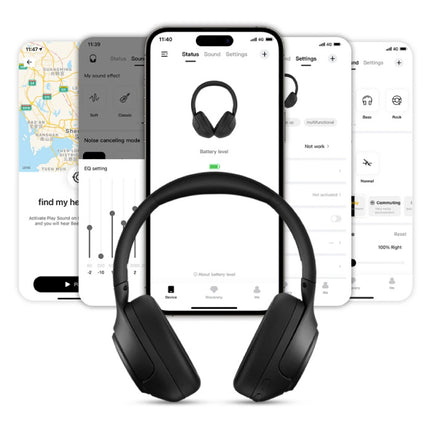H3 Draadloze Koptelefoon - ANC Bluetooth 5.4 Hi-Res Headset Lichtblauw