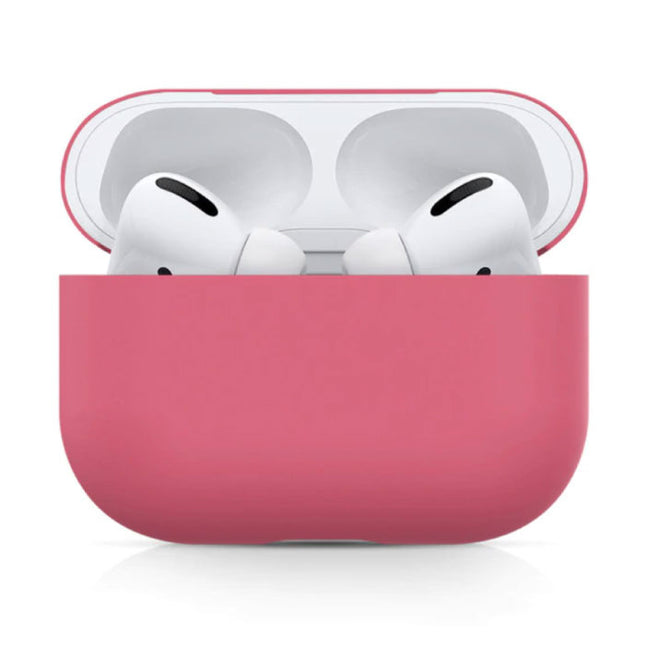 Flexibel Hoesje voor AirPods Pro - Silicone Skin AirPod Case Cover Soepel - Donkerroze