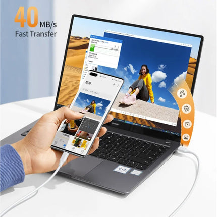 100W USB-C Oplaadkabel - 1 meter - 6A Type C Oplader Data Kabel Wit