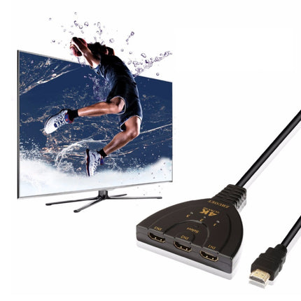 HDMI Switch 3 in 1 Splitter Converter Adapter Kabel - 4K 30Hz - 3 Poorten - Zwart