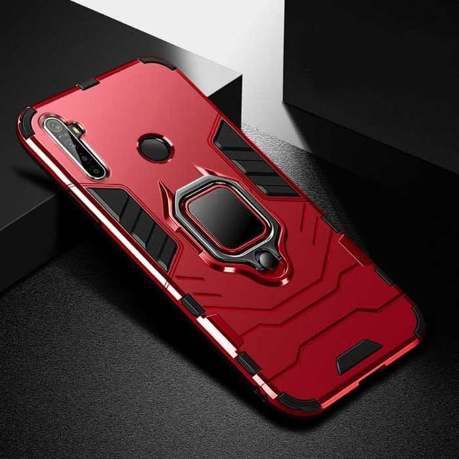Oppo Realme X2 Pro Hoesje  - Magnetisch Shockproof Case Cover + Kickstand Rood