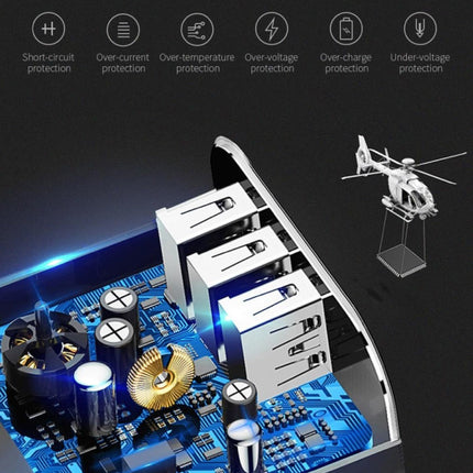 3x Port Triple USB Stekkerlader 30W - Quick Charge 3.0 Muur Oplader Wallcharger AC Thuislader Adapter Wit