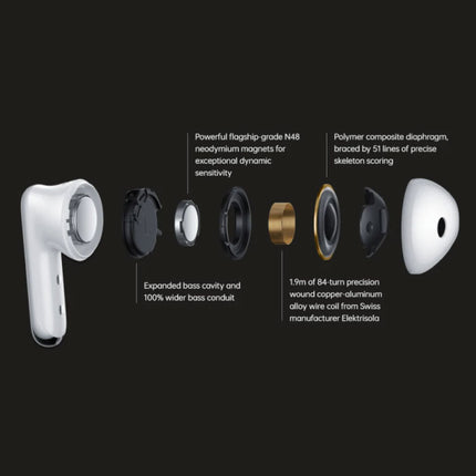 Enco Air 3 Draadloze Oortjes - AI Ruisonderdrukking Oordopjes Bluetooth 5.3 Oortelefoon Wit