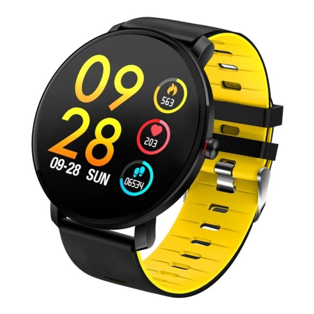 Sport Smartwatch IP68 -  Fitness Sport Activity Tracker Siliconen Bandje Horloge iOS Android Geel