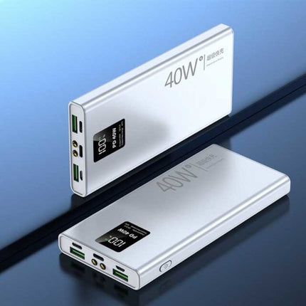 40W Powerbank 20.000mAh met 3 Oplaadpoorten  - 20W PD Externe Noodaccu LED Display Batterij Oplader Charger Zwart 