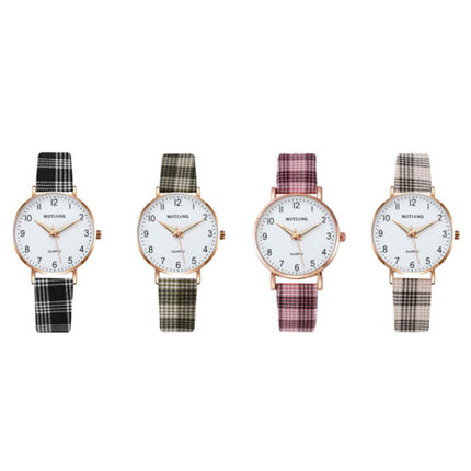Minimalistisch Horloge voor Dames - Modieus Kwarts Uurwerk Vrouwen Lichtgevend Leer Bandje Zwart