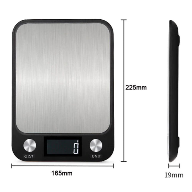 Keukenweegschaal Digitaal - 10kg / 1g - Precisie Digitale Weegschaal Keuken Wit