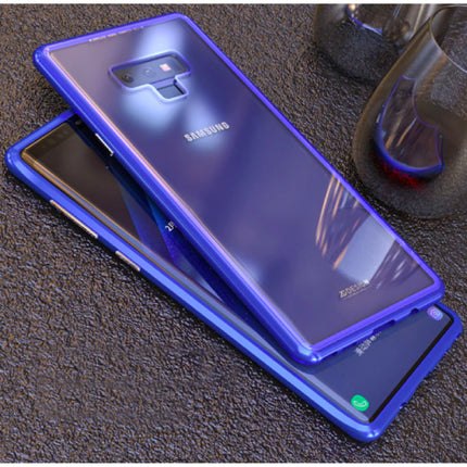 Samsung Galaxy S10 Plus Magnetisch 360° Hoesje met Tempered Glass - Full Body Cover Hoesje + Screenprotector Blauw