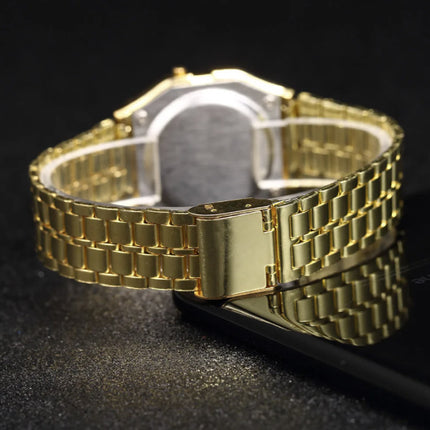 TMC212 Digitale Horloge - Polshorloge 3 ATM Waterdicht - Goud