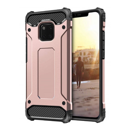 Huawei P40 Lite Armor Case - Silicone TPU Hoesje Cover Cas Rose Gold