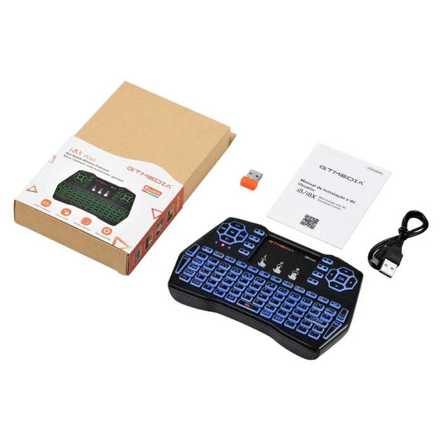 i8X Plus RGB Draadloos Toetsenbord - QWERTY 2.4GHz voor Mediaspeler Windows MacOS Android