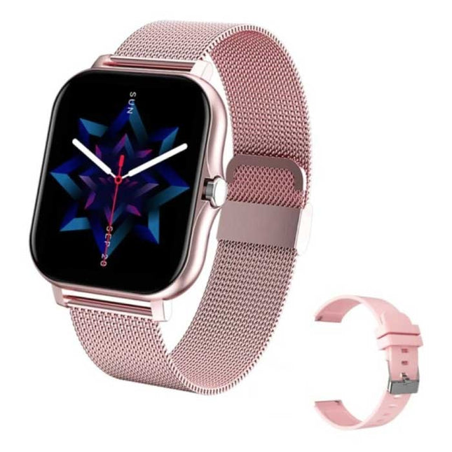 1.69" Smartwatch Smartband Fitness Sport Activity Tracker Horloge IP67 iOS iPhone Android Mesh Bandje Roze