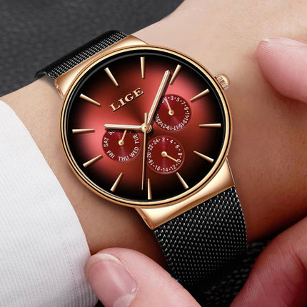Luxe Horloge Heren - Anoloog Kwarts Uurwerk voor Mannen Groen 