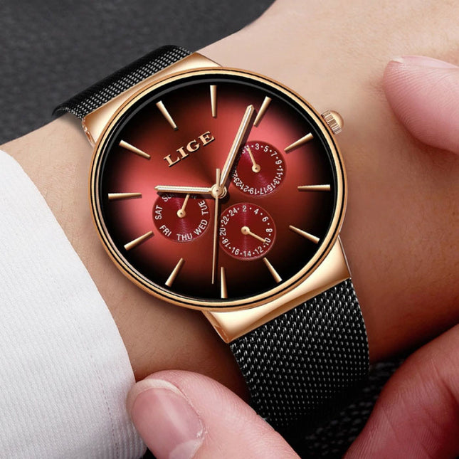 Luxe Horloge Heren - Anoloog Kwarts Uurwerk voor Mannen Groen 