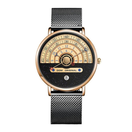 Night and Day Horloge - Anoloog Luxe Uurwerk voor Mannen en Vrouwen - Zwart
