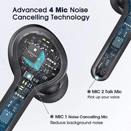 R22 Draadloze Oortjes - Touch Control Oordopjes TWS Bluetooth 5.1 Earphones Earbuds Oortelefoon Zwart