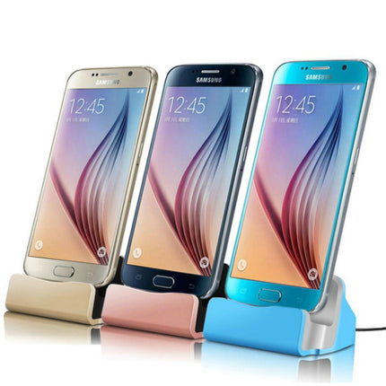 5W Oplader Standaard voor Micro-USB - Telefoon Houder Fast Charging Zilver