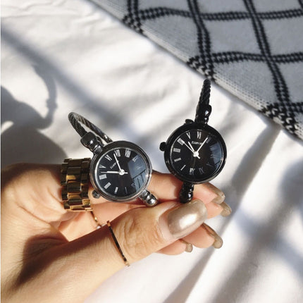Vintage Horloge voor Dames - Luxe Kwarts Polshorloge Zwart