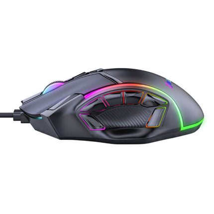 X15 Optische Gaming Muis Bedraad - 12 Knoppen met Macro's - RGB Kleuren - Rechtshandig met DPI Aanpassing tot 12800 DPI - Zwart