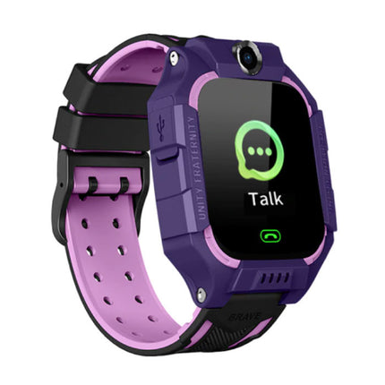Q19 Smartwatch voor Kinderen met GPS Tracker 2G Smartband Smartphone Horloge IPS iOS Android Paars