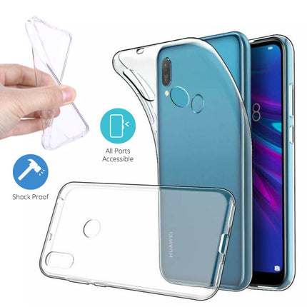 Huawei Y6 2019 Transparant Clear Case Cover Silicone TPU Hoesje 