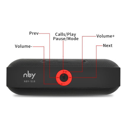 NBY-18 Mini Draadloze Soundbar Luidspreker Wireless Speaker Box Bluetooth 3.0 Zilver