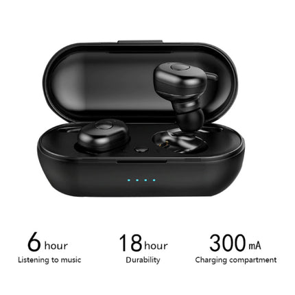 DT-1 TWS Draadloze Smart Touch Control Oortjes Bluetooth 5.0 Ear Wireless Buds Earphones Earbuds 300mAh Oortelefoon Zwart