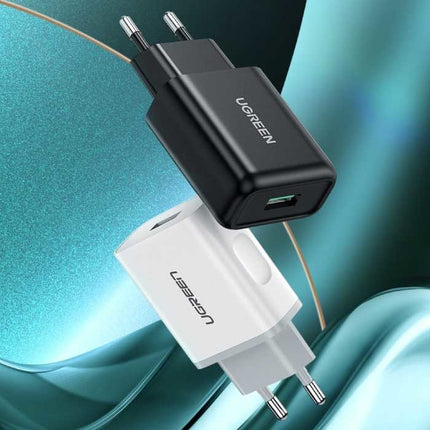 18W Stekkerlader - Quick Charge 3.0 USB Oplader Muur Wallcharger Thuislader Adapter Zwart