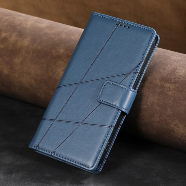 iPhone 15 Pro Flip Case Portefeuille - Wallet Cover Leer Hoesje - Blauw