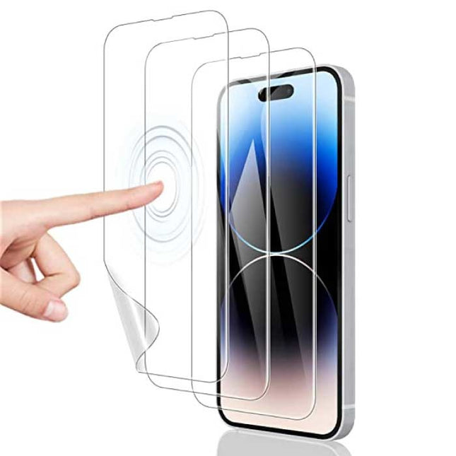 4-Pack Screen Protector iPhone 14 Pro Hydrogel Foil Folie PET Vouwbare Beschermfolie Film