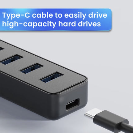 4 in 1 USB 3.0 Hub - Splitter Data Overdracht Oplader - Zwart