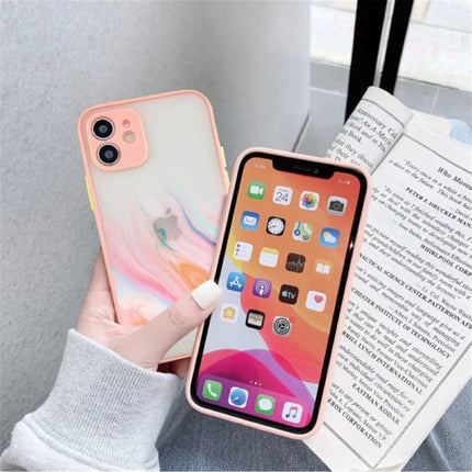 iPhone X Bumper Hoesje met Print - Case Cover Silicone TPU Anti-Shock Blauw