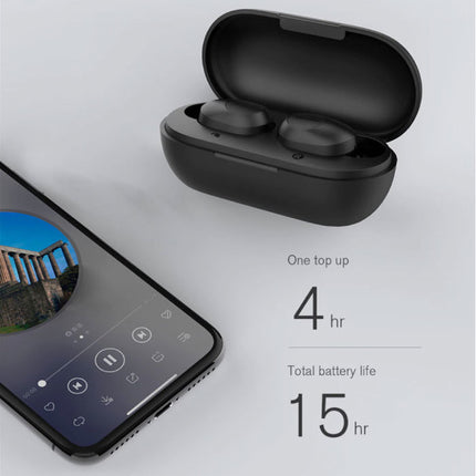 GT2 Draadloze Oortjes - One Button Control TWS Oordopjes Bluetooth 5.0  Wireless Buds Earphones Oortelefoon Zwart