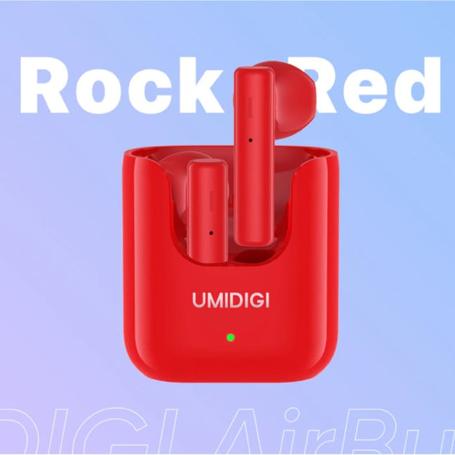 Airbuds U Draadloze Oortjes met 380mAh Oplaaddoosje - ENC Ruisonderdrukking Touch Control Oordopjes TWS Bluetooth 5.1 Earphones Earbuds Oortelefoon Rood