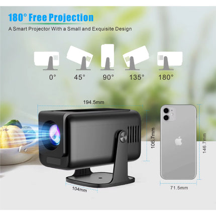 HP320 Mini Projector - 390 ANSI Lumen - Screen Mirroring Beamer Home Media Speler - Zwart