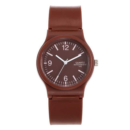 Candy Jelly Horloge Dames - Waterdicht Siliconen Kwarts Polshorloge Paars