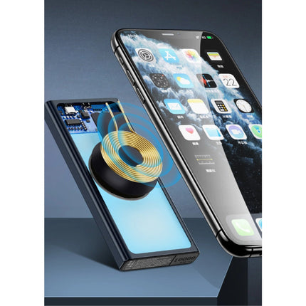 10.000mAh Draadloze Qi Oplader + Powerbank Noodaccu Batterij Wireless Charger Pad Zwart