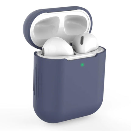 Flexibel Hoesje voor AirPods 1 / 2 - Silicone Skin AirPod Case Cover Soepel - Donkerblauw