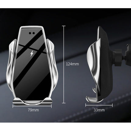 Qi Draadloze Autolader 15W - Quick Charge 3.0 - Dashboard Stand Oplader Universeel Wireless Car Charging Pad Zilver
